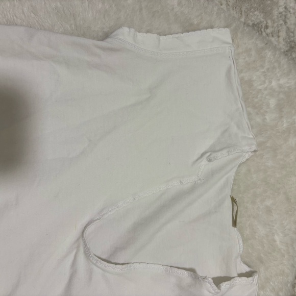 FREE PEOPLE INTIMATELY white top and baby doll shorts pajama loungewear set - Picture 9 of 10